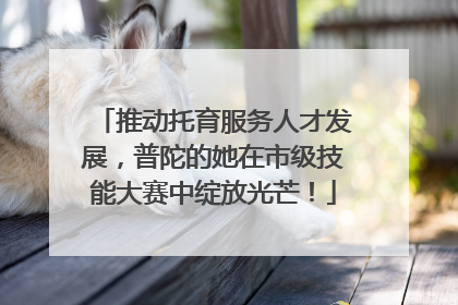 推动托育服务人才发展，普陀的她在市级技能大赛中绽放光芒！