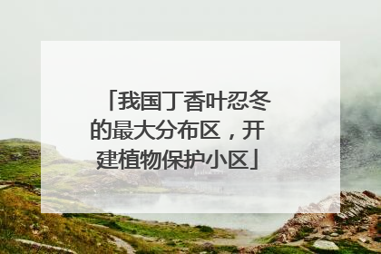 我国丁香叶忍冬的最大分布区，开建植物保护小区