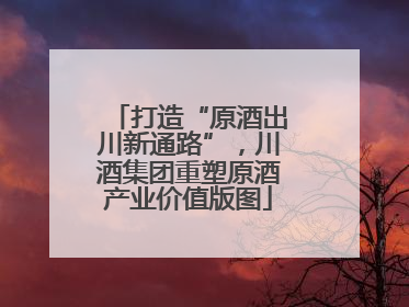 打造“原酒出川新通路”，川酒集团重塑原酒产业价值版图