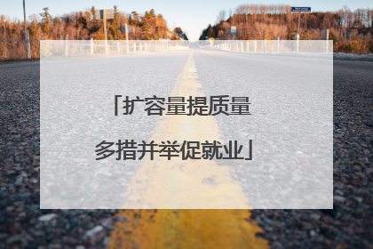 扩容量提质量 多措并举促就业