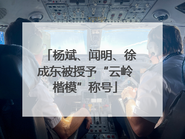 杨斌、闻明、徐成东被授予“云岭楷模”称号