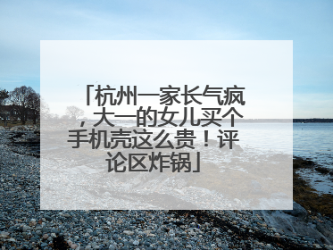 杭州一家长气疯，大一的女儿买个手机壳这么贵！评论区炸锅