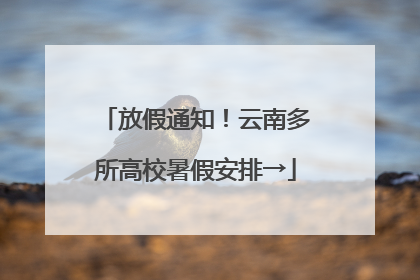 放假通知！云南多所高校暑假安排→