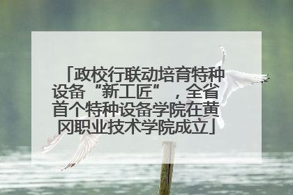 政校行联动培育特种设备“新工匠”，全省首个特种设备学院在黄冈职业技术学院成立