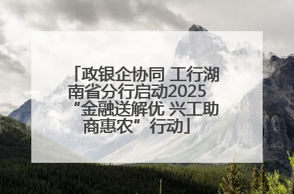 政银企协同 工行湖南省分行启动2025“金融送解优 兴工助商惠农”行动