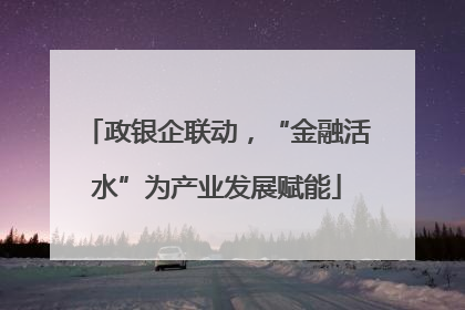 政银企联动，“金融活水”为产业发展赋能