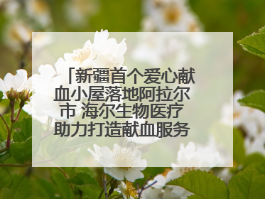 新疆首个爱心献血小屋落地阿拉尔市 海尔生物医疗助力打造献血服务新模式