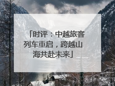 时评：中越旅客列车重启，跨越山海共赴未来