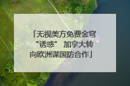 无视美方免费金穹“诱惑” 加拿大转向欧洲谋国防合作