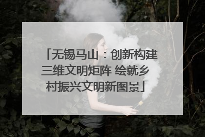 无锡马山：创新构建三维文明矩阵 绘就乡村振兴文明新图景