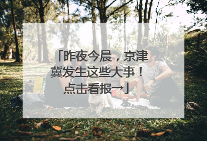 昨夜今晨，京津冀发生这些大事！点击看报→