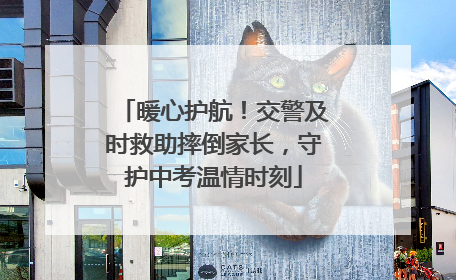 暖心护航！交警及时救助摔倒家长，守护中考温情时刻