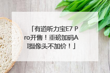 有道听力宝E7 Pro开售！重磅加码AI摄像头不加价！