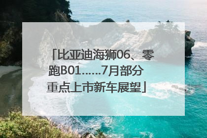 比亚迪海狮06、零跑B01……7月部分重点上市新车展望