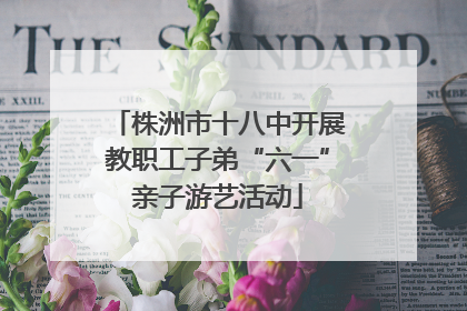 株洲市十八中开展教职工子弟“六一”亲子游艺活动