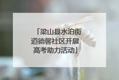 梁山县水泊街道德馨社区开展高考助力活动