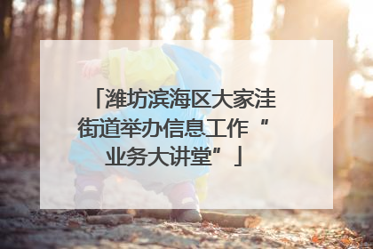 潍坊滨海区大家洼街道举办信息工作“业务大讲堂”