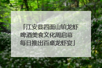江安县四面山镇龙虾啤酒美食文化周启幕 每日推出百桌龙虾宴