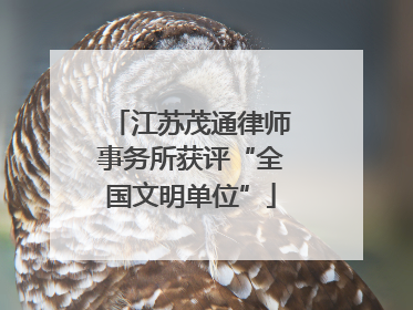 江苏茂通律师事务所获评“全国文明单位”