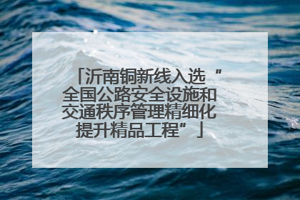 沂南铜新线入选“全国公路安全设施和交通秩序管理精细化提升精品工程”