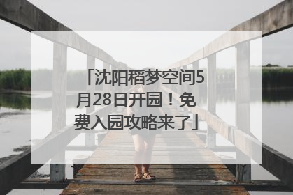 沈阳稻梦空间5月28日开园！免费入园攻略来了