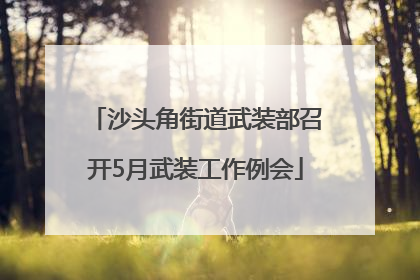 沙头角街道武装部召开5月武装工作例会