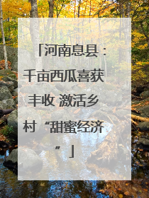 河南息县：千亩西瓜喜获丰收 激活乡村“甜蜜经济”