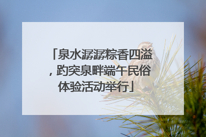 泉水潺潺粽香四溢，趵突泉畔端午民俗体验活动举行