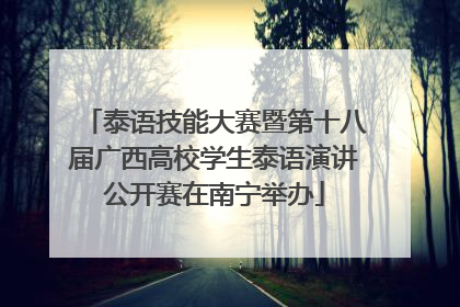 泰语技能大赛暨第十八届广西高校学生泰语演讲公开赛在南宁举办