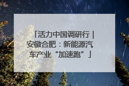 活力中国调研行｜安徽合肥：新能源汽车产业“加速跑”