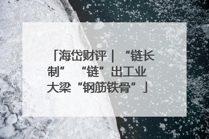 海岱财评｜“链长制” “链”出工业大梁“钢筋铁骨”