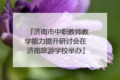 济南市中职教师教学能力提升研讨会在济南旅游学校举办