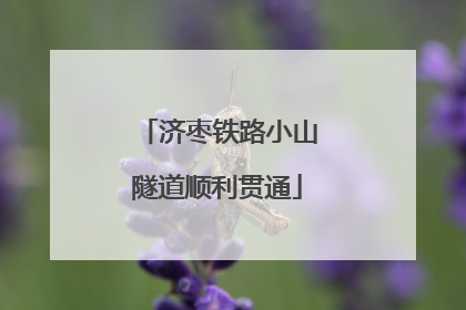 济枣铁路小山隧道顺利贯通