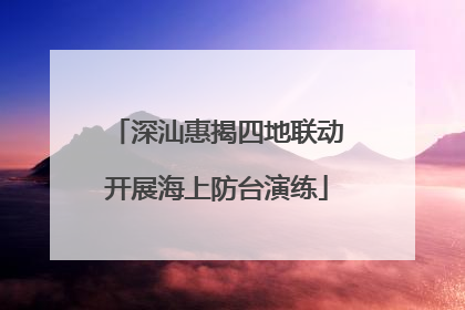 深汕惠揭四地联动开展海上防台演练