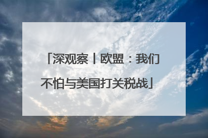 深观察丨欧盟：我们不怕与美国打关税战