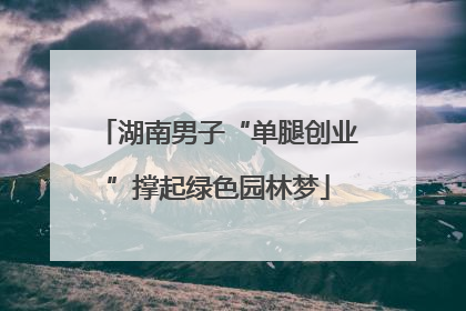 湖南男子“单腿创业”撑起绿色园林梦