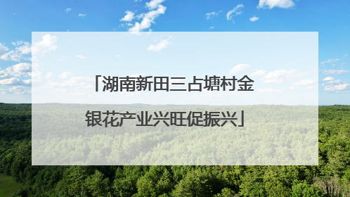 湖南新田三占塘村金银花产业兴旺促振兴