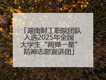 湖南财工职院团队入选2025年全国大学生“两弹一星”精神志愿宣讲团