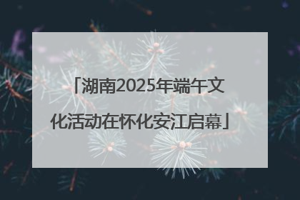 湖南2025年端午文化活动在怀化安江启幕