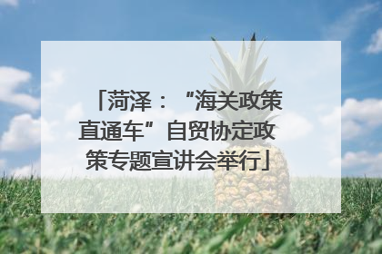 菏泽：“海关政策直通车”自贸协定政策专题宣讲会举行