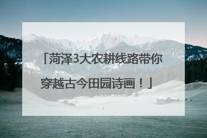 菏泽3大农耕线路带你穿越古今田园诗画！
