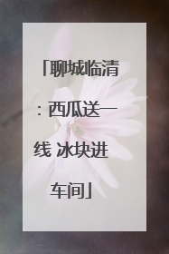 聊城临清：西瓜送一线 冰块进车间
