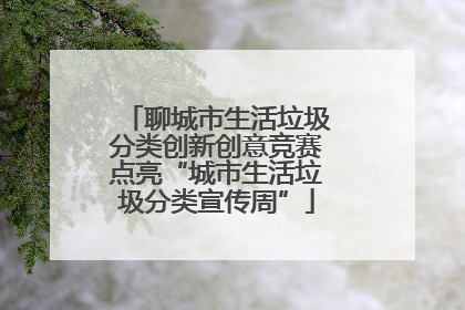 聊城市生活垃圾分类创新创意竞赛点亮“城市生活垃圾分类宣传周”