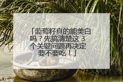 葡萄籽真的能美白吗？先搞清楚这 3 个关键问题再决定要不要吃！