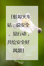 蚌埠火车站：说安全、见行动，共绘安全好风景