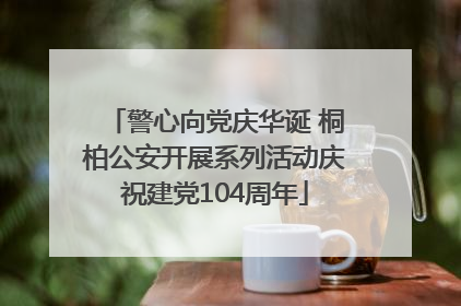 警心向党庆华诞 桐柏公安开展系列活动庆祝建党104周年