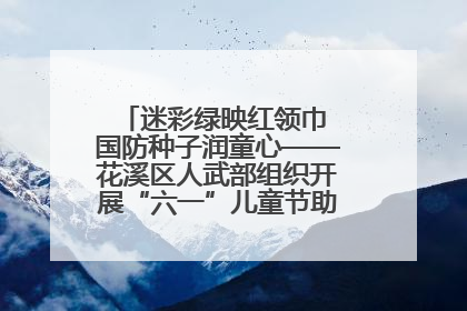迷彩绿映红领巾 国防种子润童心——花溪区人武部组织开展“六一”儿童节助学兴教活动