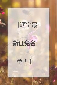 辽宁最新任免名单！