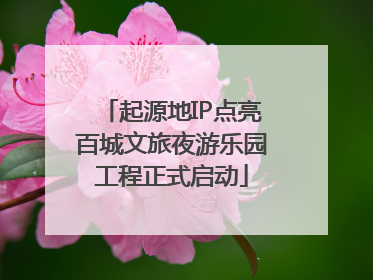 起源地IP点亮百城文旅夜游乐园工程正式启动