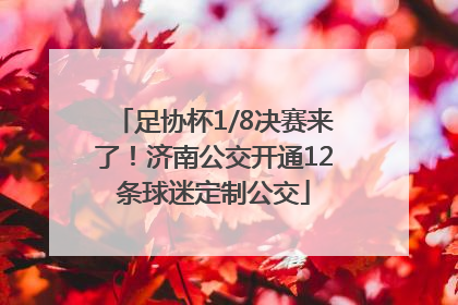 足协杯1/8决赛来了！济南公交开通12条球迷定制公交